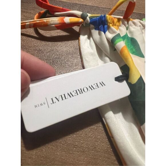 WeWoreWhat Floral Ruched String Bikini Bottom Woman’s Size XL MSRP $95 NEW - Picture 4 of 7